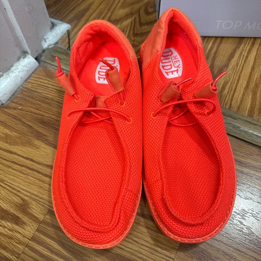 Hey Dude Fiery Red Lace-Up Shoes